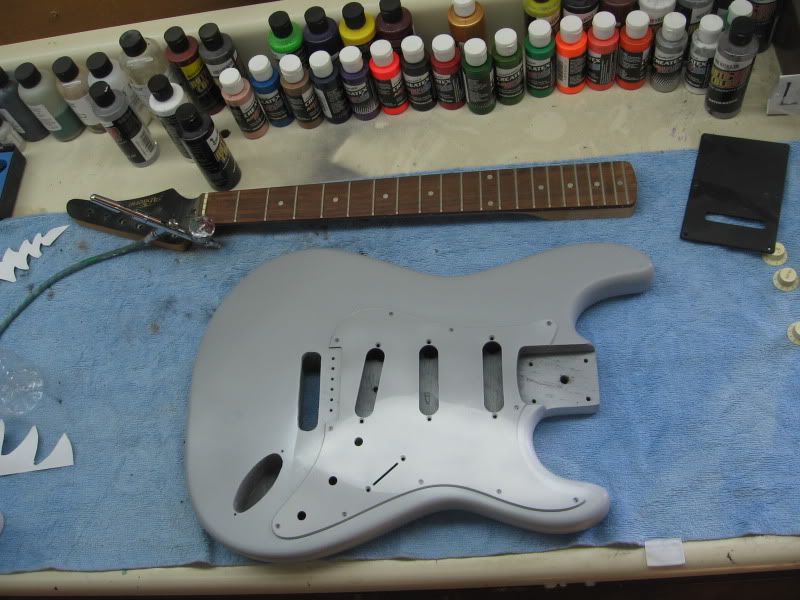How to Custom Paint your Electric Guitar (stepbystep) 75 + pics.